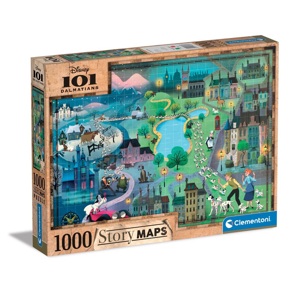 ΚΛΕΜΕΝΤΟΝΙ 1000χ. Παζλ Disney Story Maps 101 Dalmatians