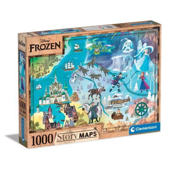 ΚΛΕΜΕΝΤΟΝΙ 1000χ. Disney Story Maps Frozen Puzzle