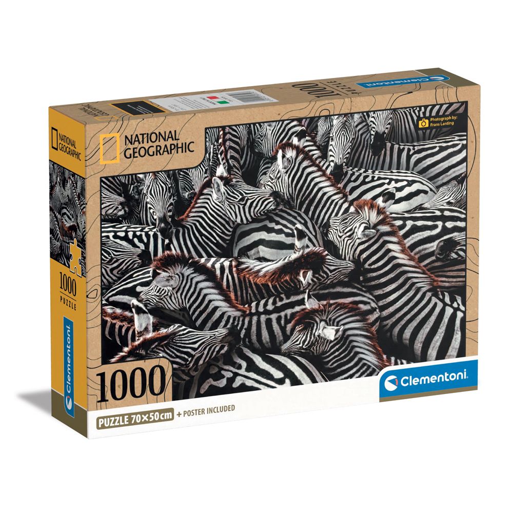 ΚΛΕΜΕΝΤΟΝΙ 1000χ. Παζλ Zebra του National Geographic