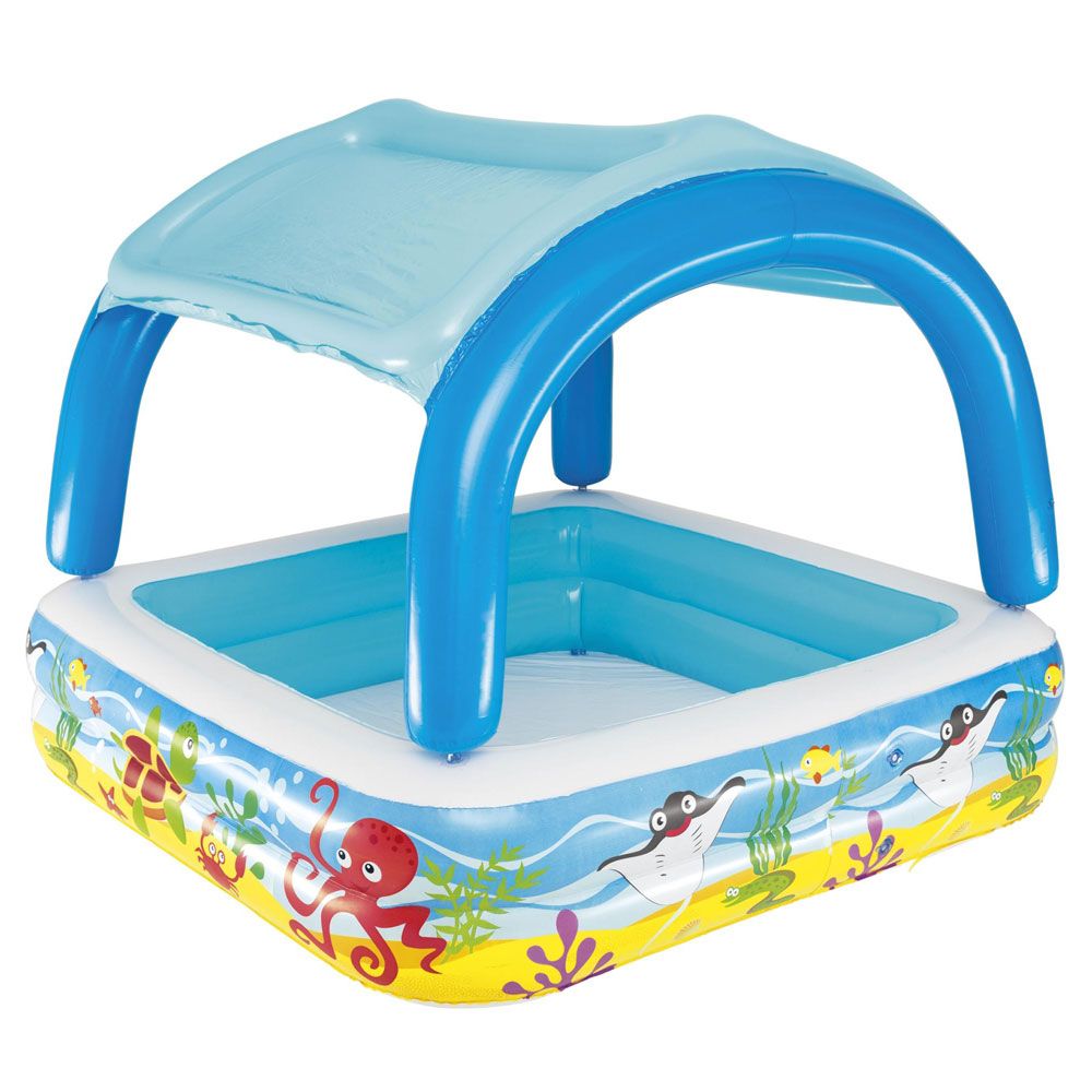 BESTWAY Φουσκωτή πισίνα με στέγαστρο 140x140x114 cm.