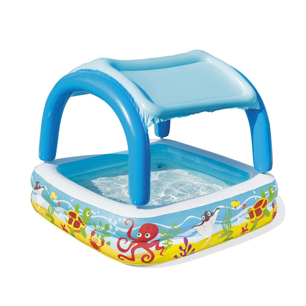 BESTWAY Φουσκωτή πισίνα με στέγαστρο 140x140x114 cm.