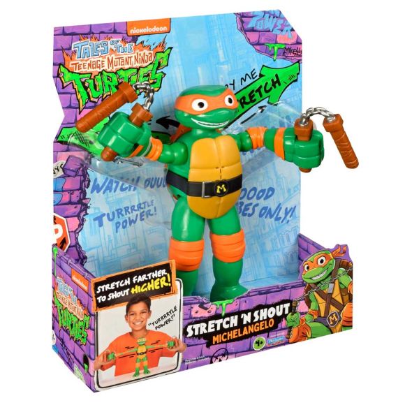TMNT Teenage Mutant Ninja Turtles Total Chaos Michelangelo Stretchable Figure