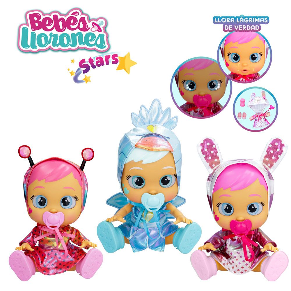 IMC CRYBABIES Stars Teardrop Doll με αστέρια στα μάτια Coney, Lady, Sydney