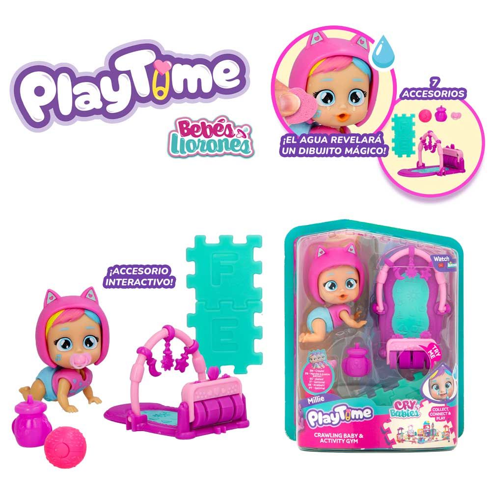 Κούκλα IMC CRYBABIES με ενεργητική γυμναστική Millie PLAY TIME