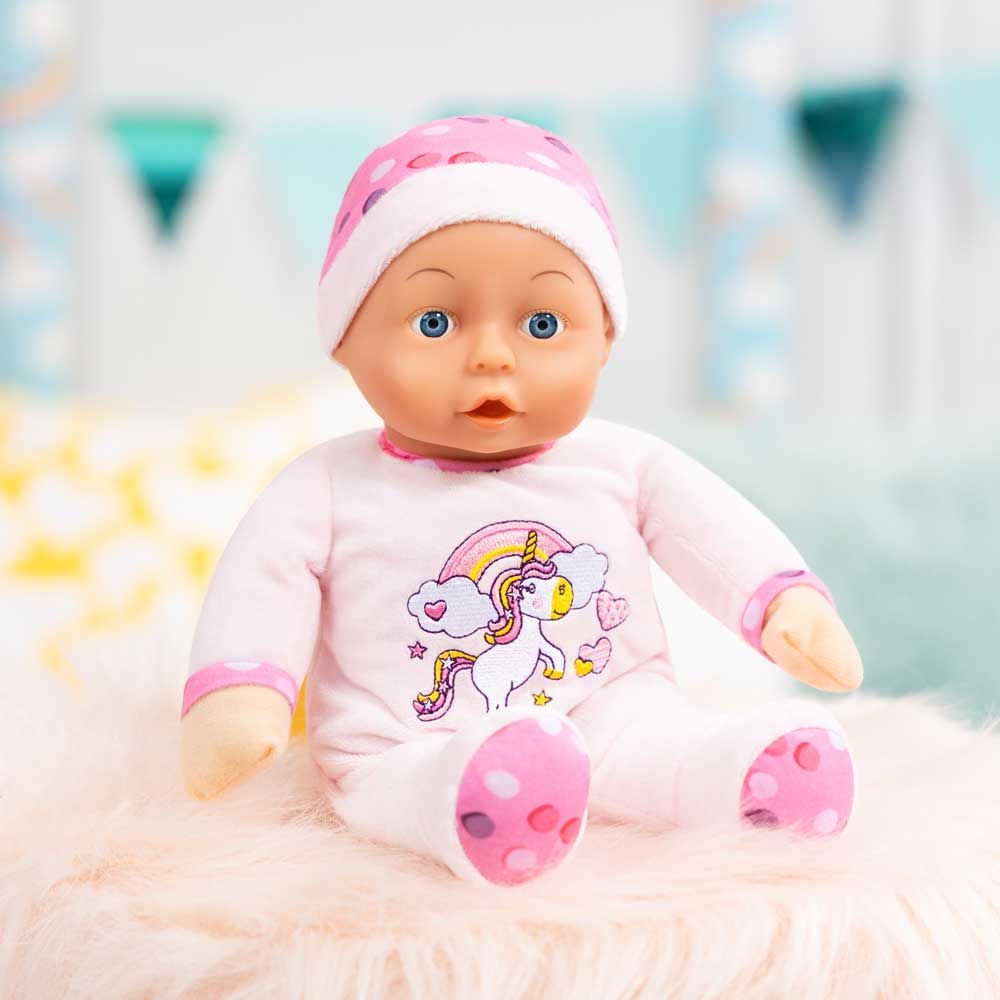 Κούκλα Bayer μαλακό σώμα 30 cm. Το πρώτο μου μωρό Unicorn Onesie