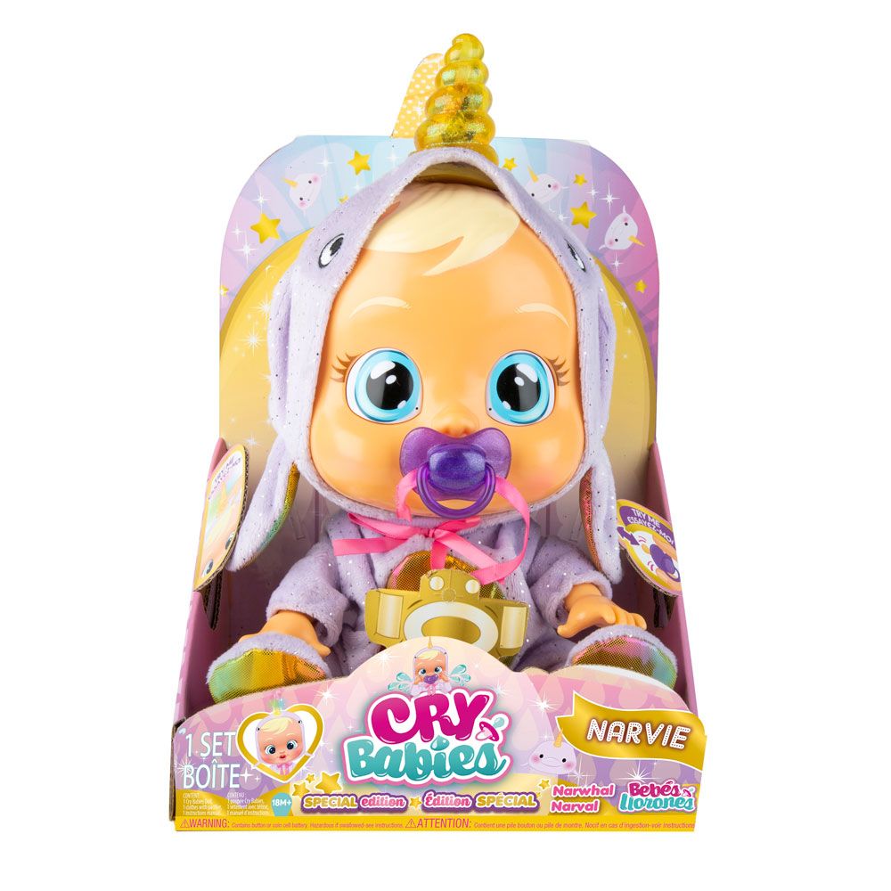 IMC CRYBABIES Fantasy Special Edition Narvie Crying Doll με λαμπερό κέρατο