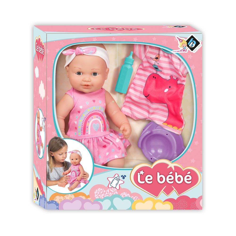 LT Squealing κούκλα Le Bebe 40 cm. με μια κατσαρόλα και ένα ρούχο