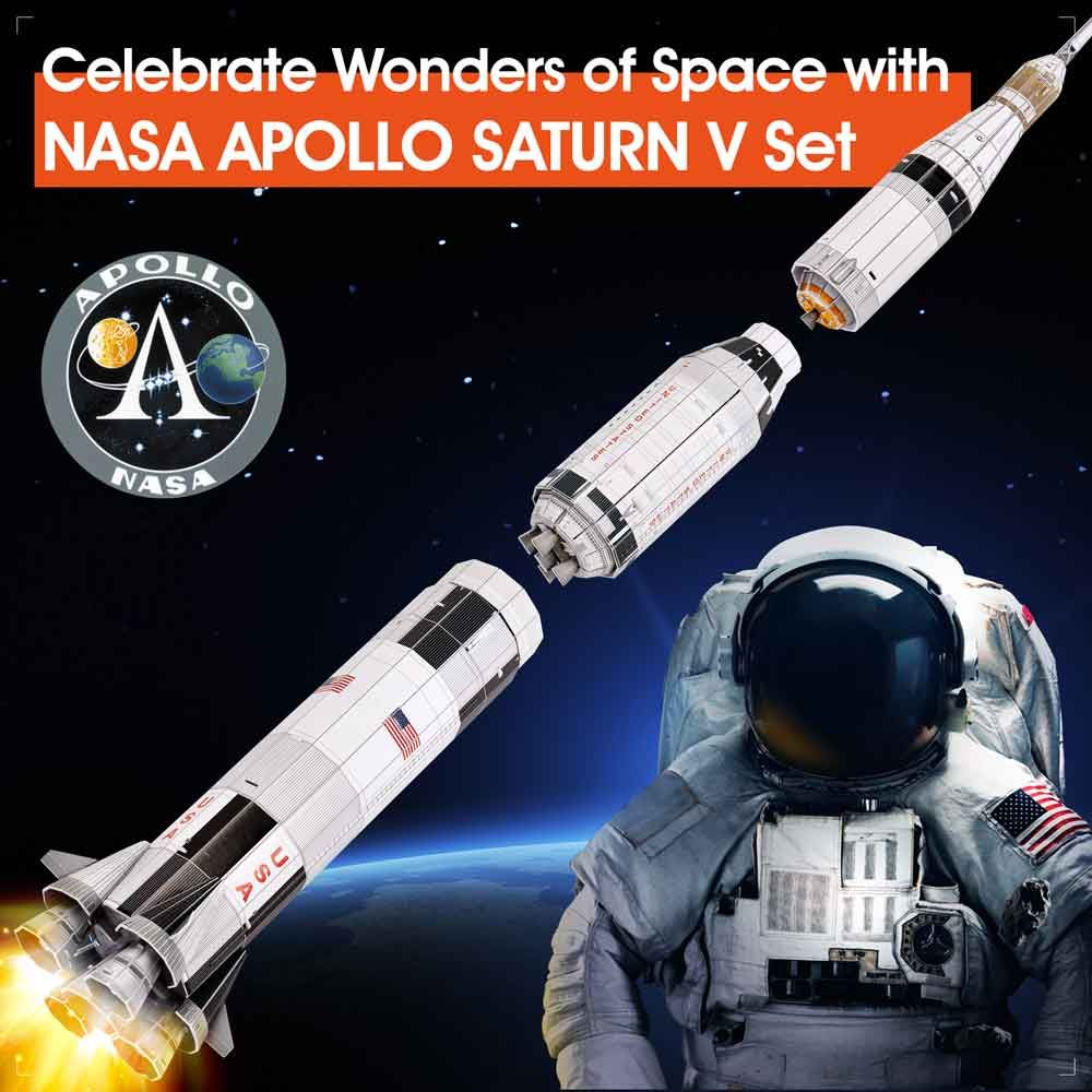 CubicFun Puzzle 3D NASA Rocket Apollo Saturn V 136h.