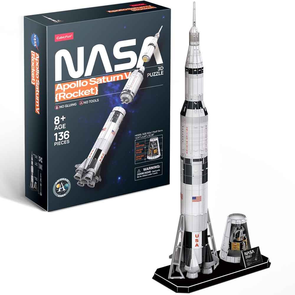 CubicFun Puzzle 3D NASA Rocket Apollo Saturn V 136h.