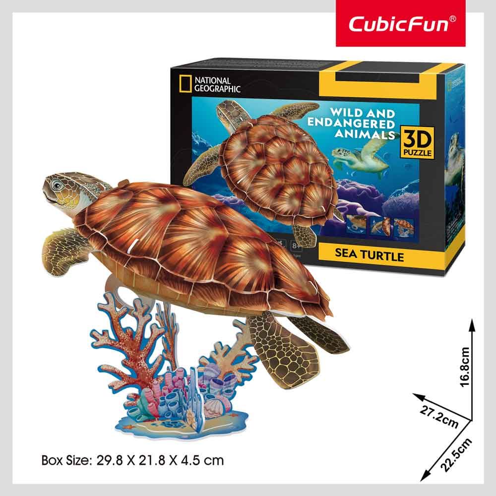 CubicFun Puzzle 3D National Geographic Sea Turtle 31h.
