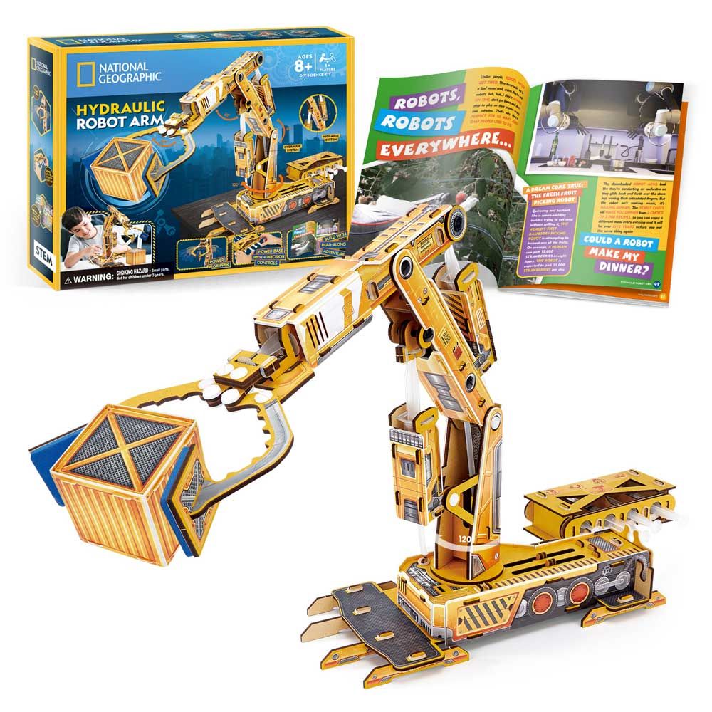 CubicFun 3D Puzzle National Geographic STEM Ρομπότ με υδραυλικό βραχίονα