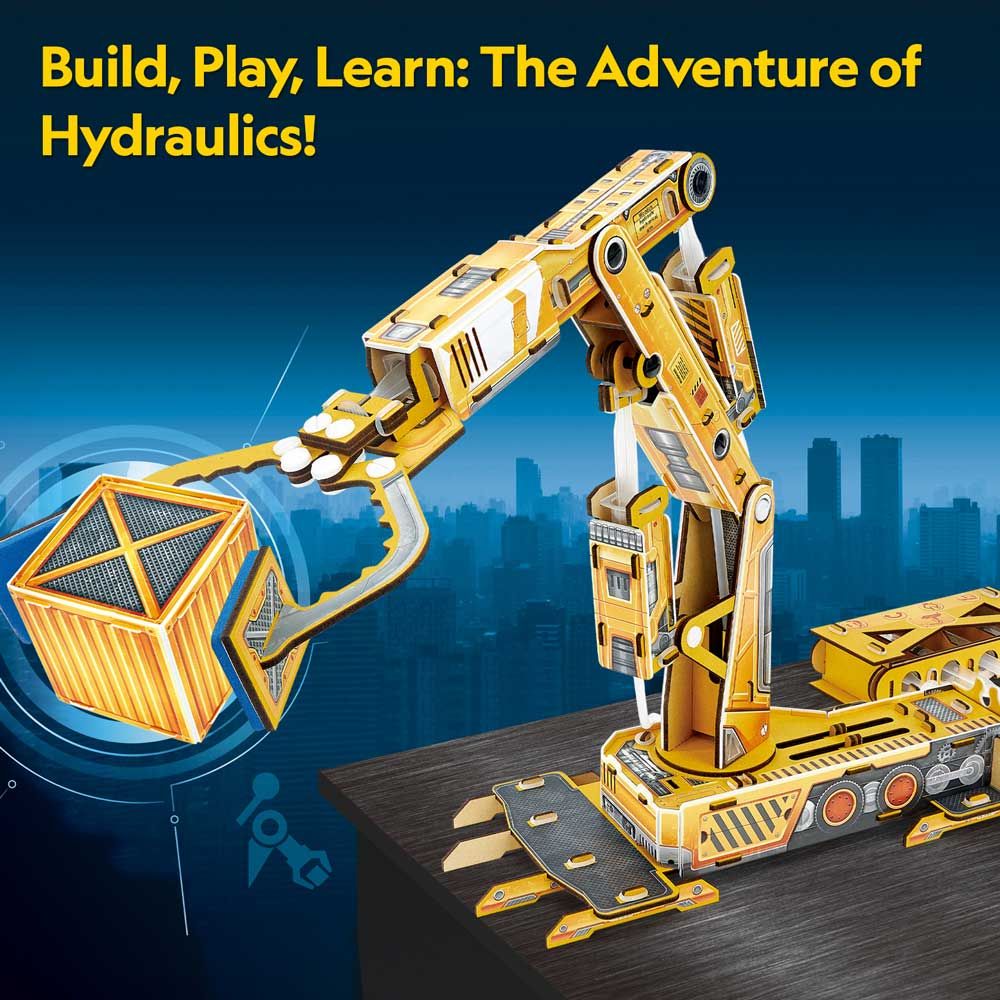 CubicFun 3D Puzzle National Geographic STEM Ρομπότ με υδραυλικό βραχίονα