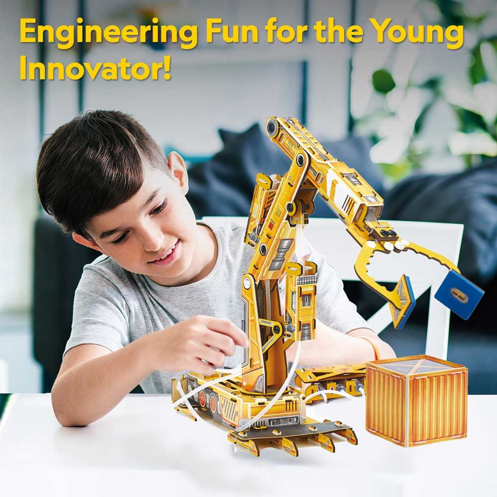 CubicFun 3D Puzzle National Geographic STEM Ρομπότ με υδραυλικό βραχίονα