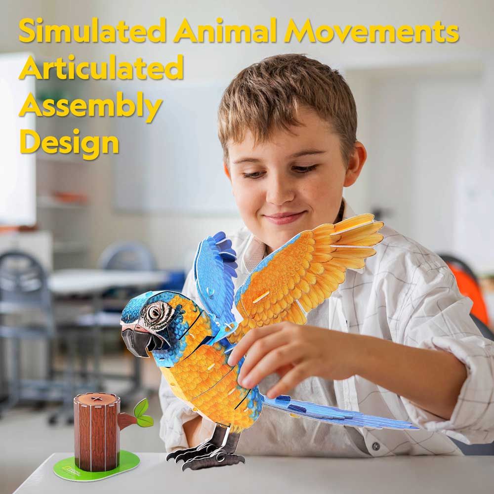 CubicFun Puzzle 3D National Geographic Μπλε μακάο 94h.