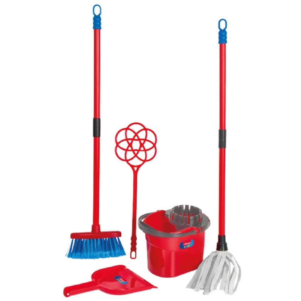 Κουβάς Vileda με σφουγγαρίστρα, σκούπα και φτυάρι
