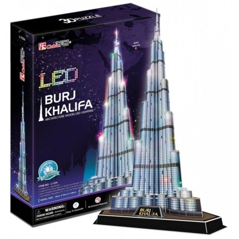 CubicFun Puzzle 3D Burj Khalifa 136h. με φώτα LED