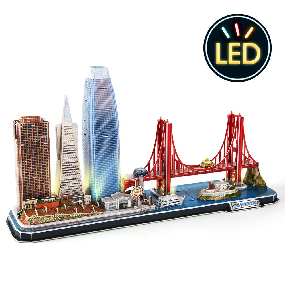CubicFun Puzzle 3D Cityline San Francisco 90h. με φώτα LED