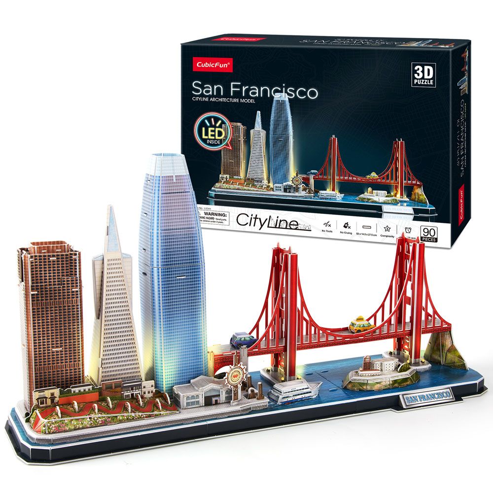 CubicFun Puzzle 3D Cityline San Francisco 90h. με φώτα LED