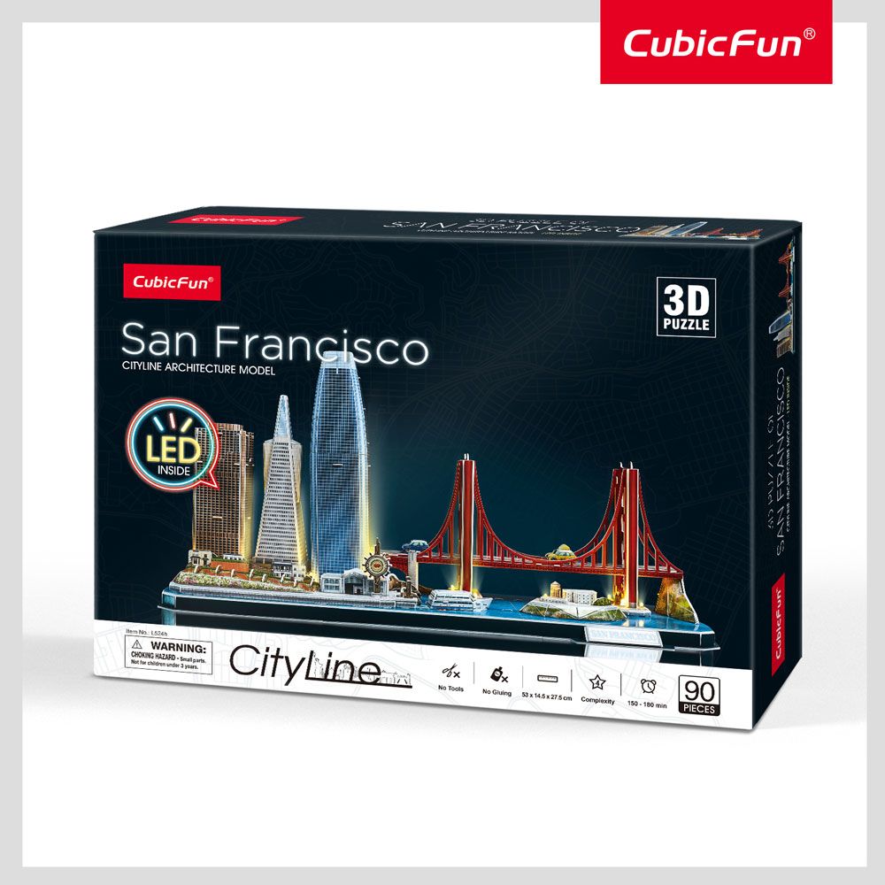 CubicFun Puzzle 3D Cityline San Francisco 90h. με φώτα LED