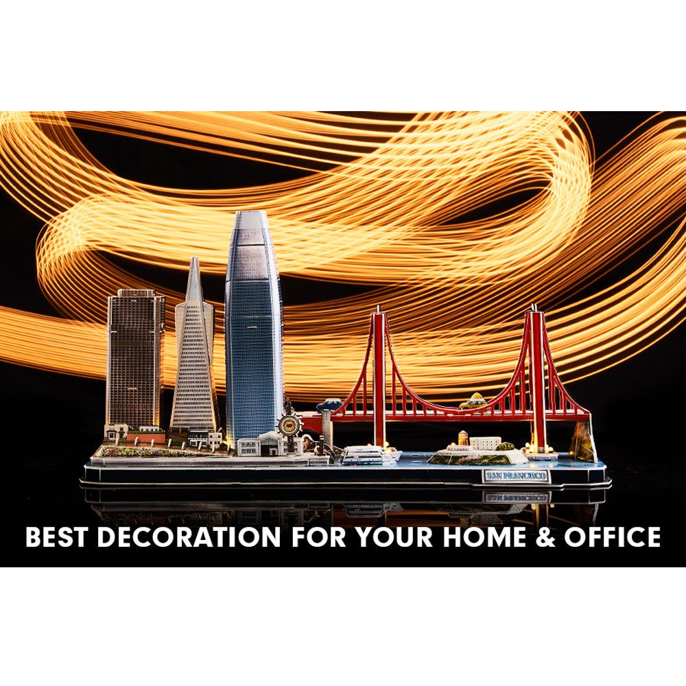 CubicFun Puzzle 3D Cityline San Francisco 90h. με φώτα LED