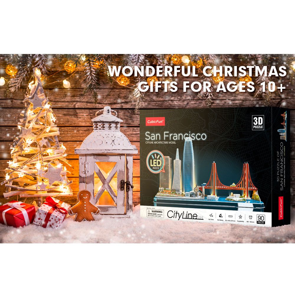 CubicFun Puzzle 3D Cityline San Francisco 90h. με φώτα LED