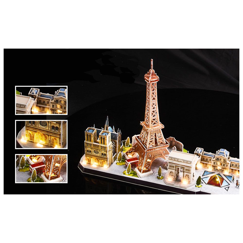 CubicFun Puzzle 3D City Line Paris 115h. με φώτα LED
