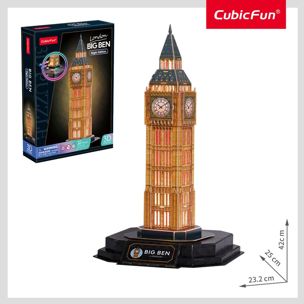 CubicFun Puzzle 3D Big Ben London Night Edition με φώτα LED