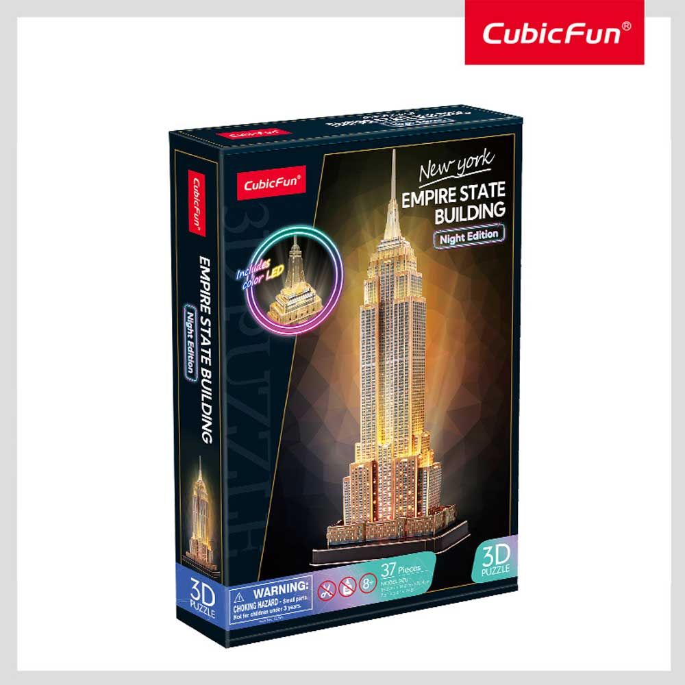 CubicFun Puzzle 3D Empire State Building Night Edition 37h. με φώτα LED