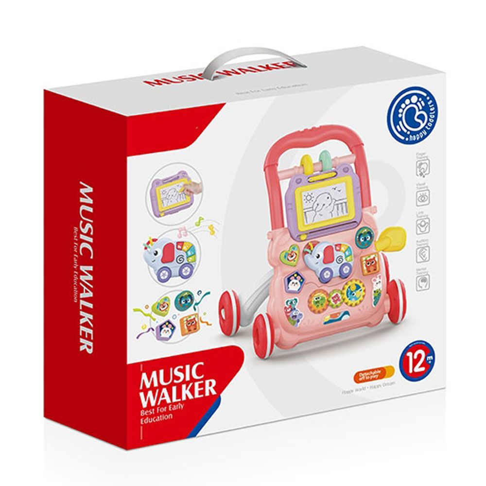 Huanger Μουσική Περπατούρα Happy Toddlers ροζ