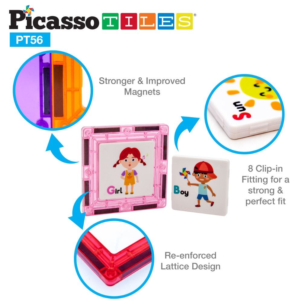 Μαγνητικός Κατασκευαστής Picasso Learn and Play 56 κομμάτια