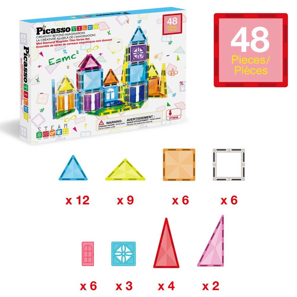 Μαγνητική κατασκευή Picasso STEAM Diamond Series 48 τεμάχια