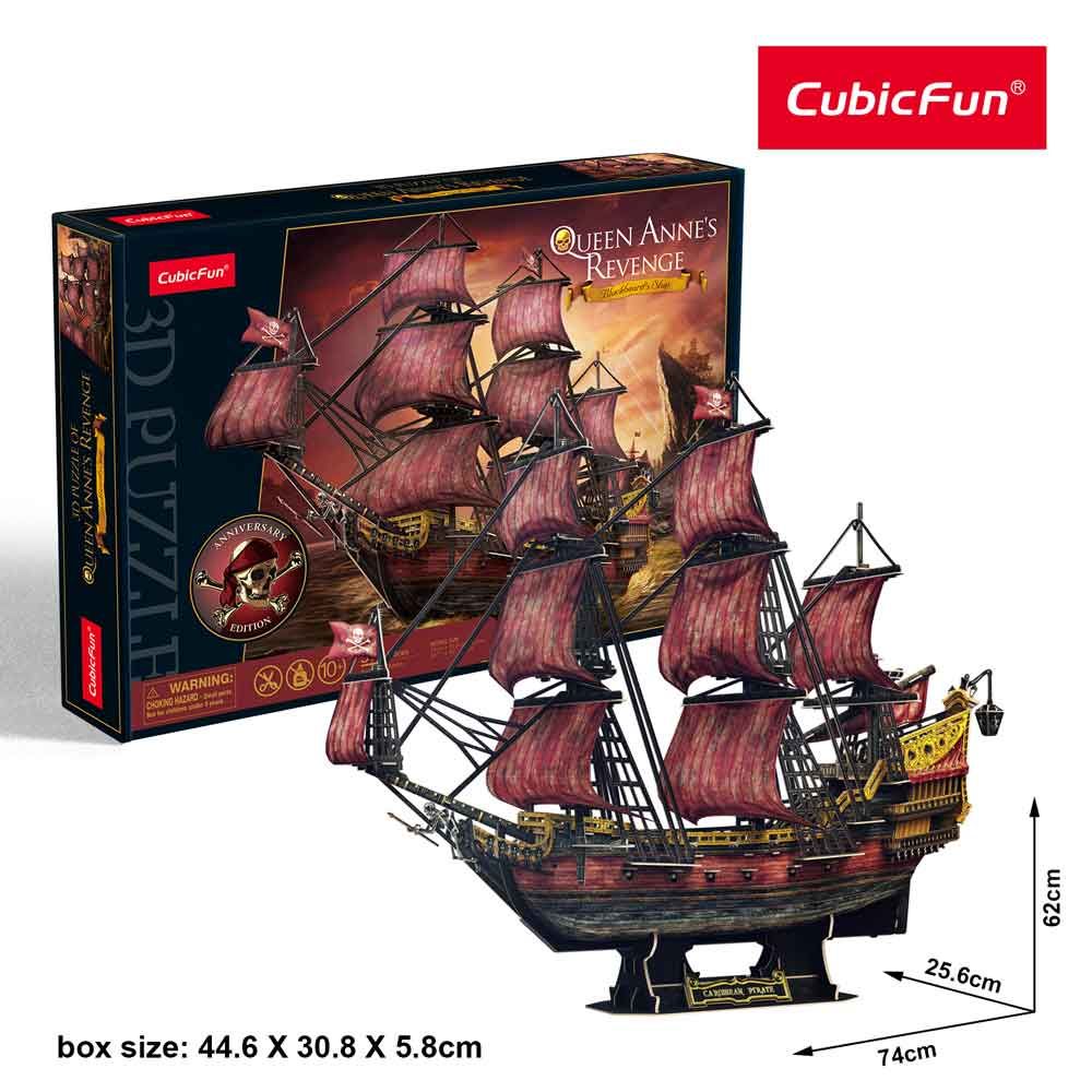 CubicFun Puzzle 3D Ship Queen Anne's Anniversary Edition 391h.