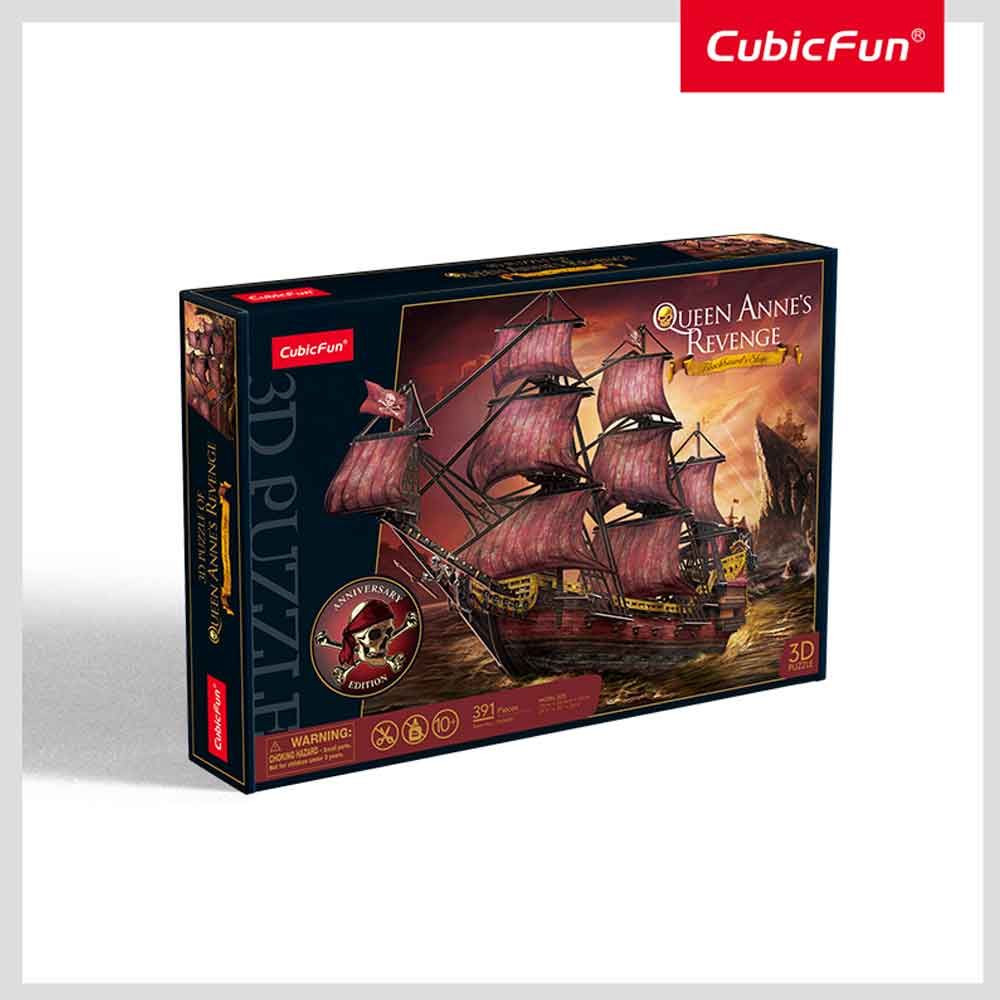 CubicFun Puzzle 3D Ship Queen Anne's Anniversary Edition 391h.