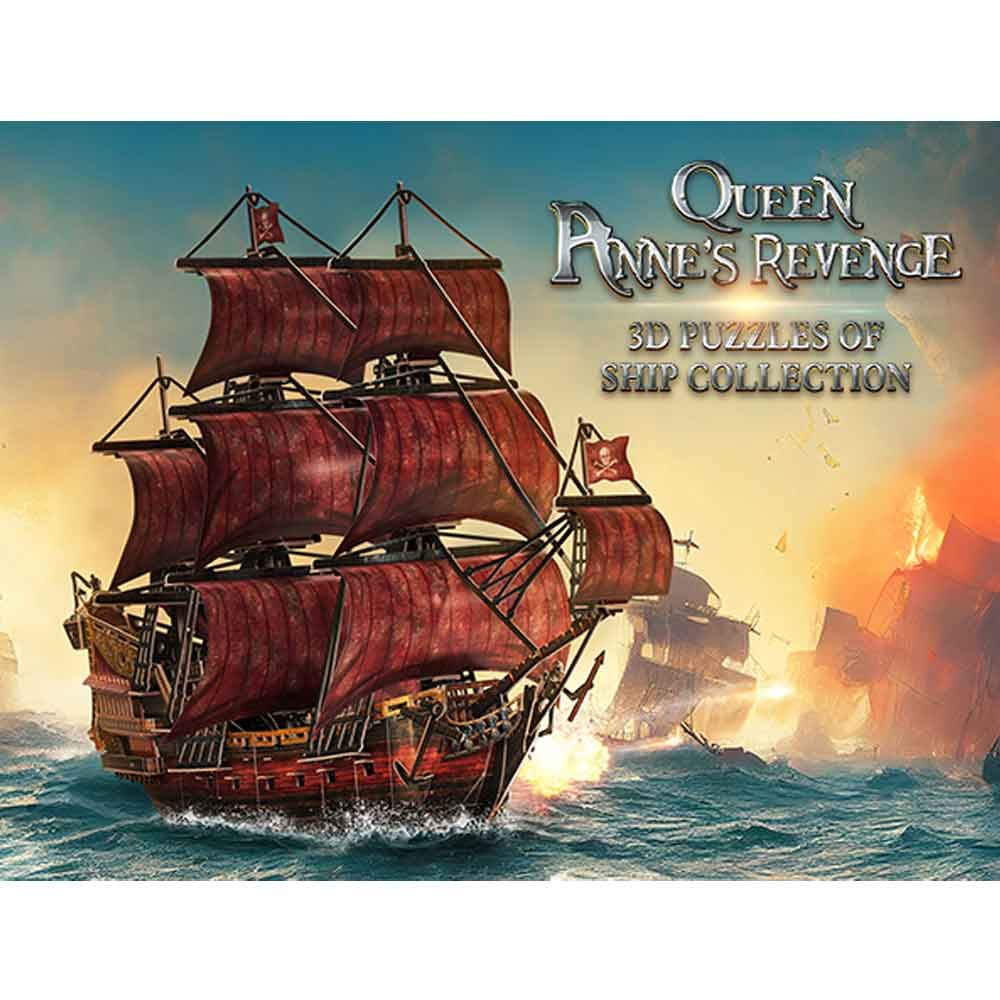 CubicFun Puzzle 3D Ship Queen Anne's Anniversary Edition 391h.