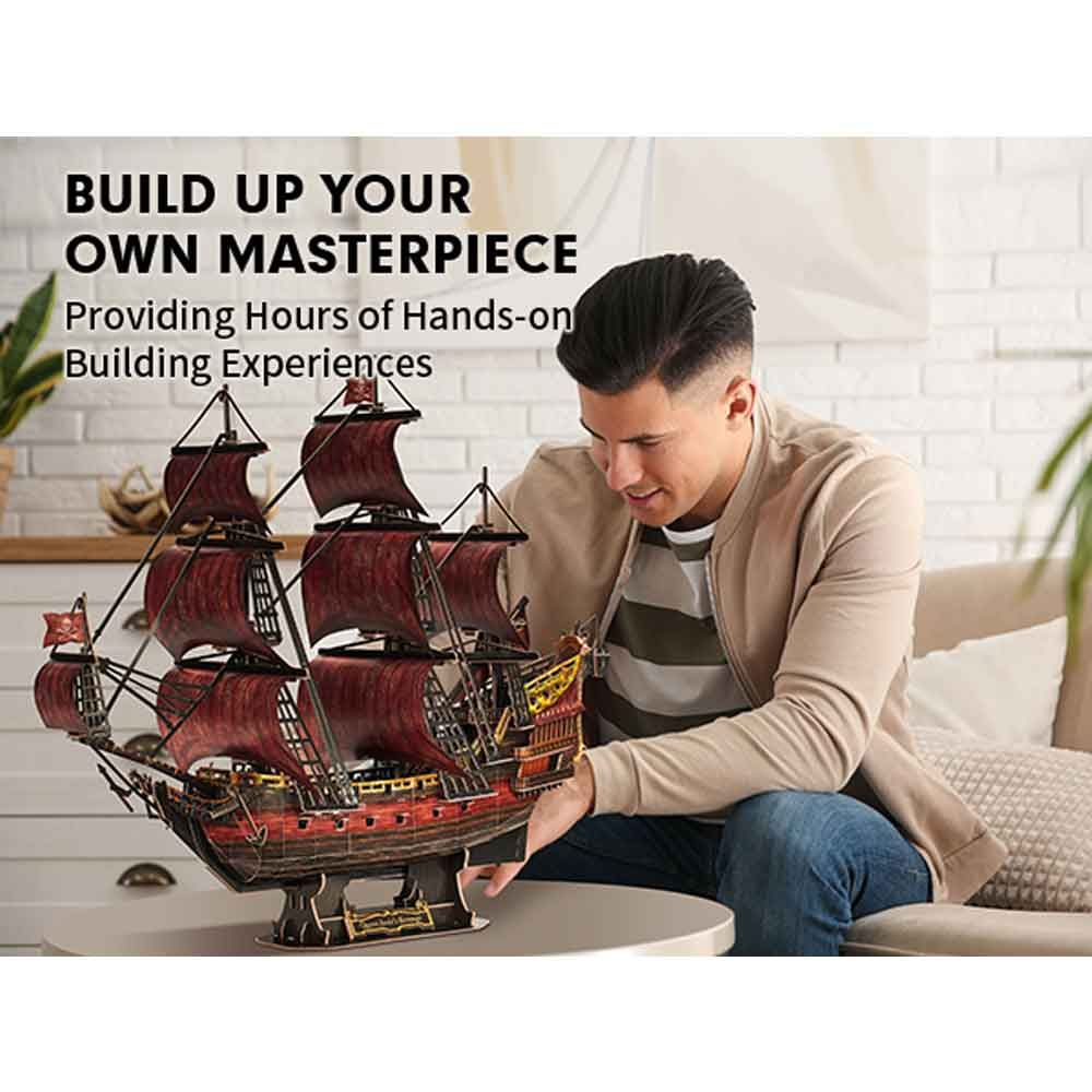 CubicFun Puzzle 3D Ship Queen Anne's Anniversary Edition 391h.