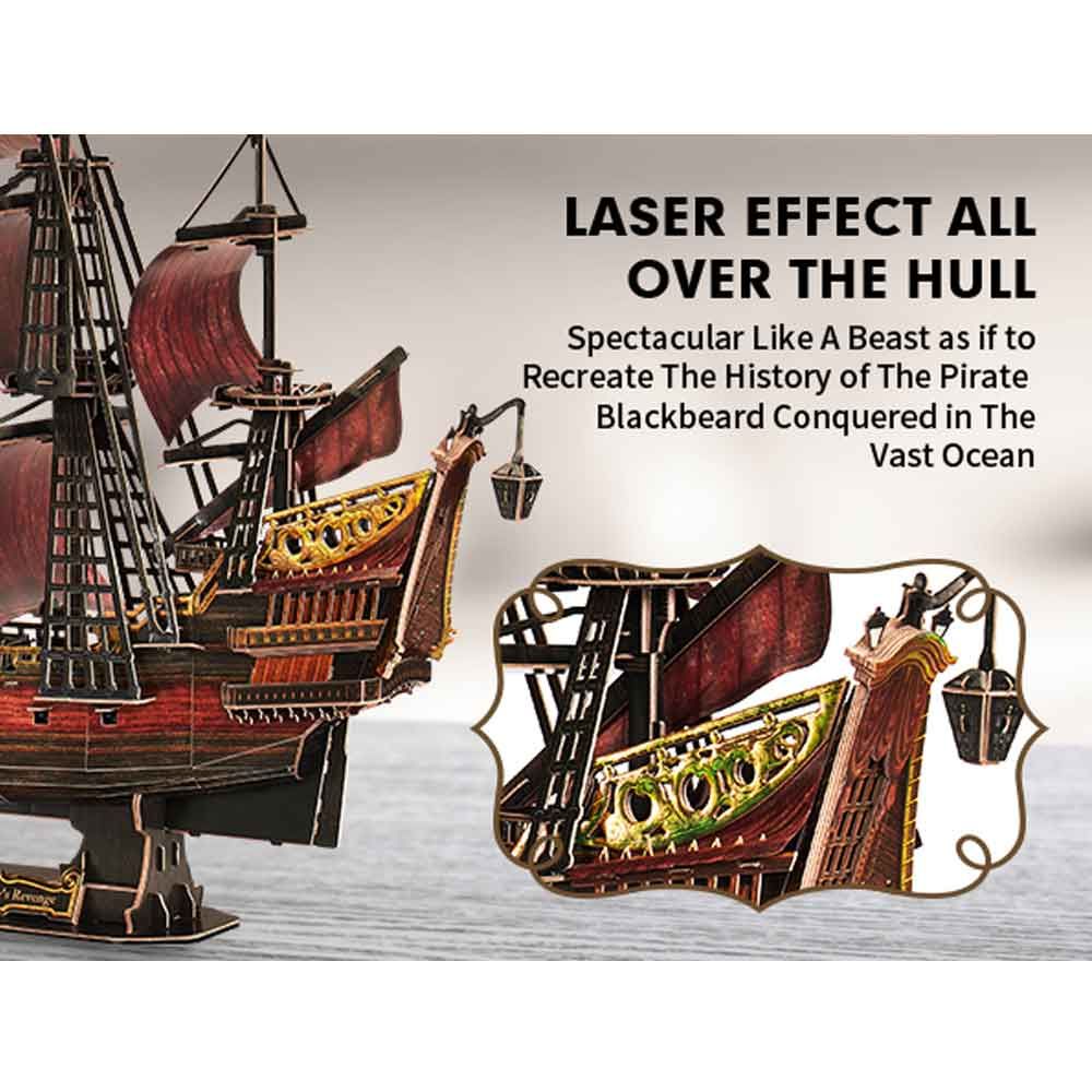 CubicFun Puzzle 3D Ship Queen Anne's Anniversary Edition 391h.