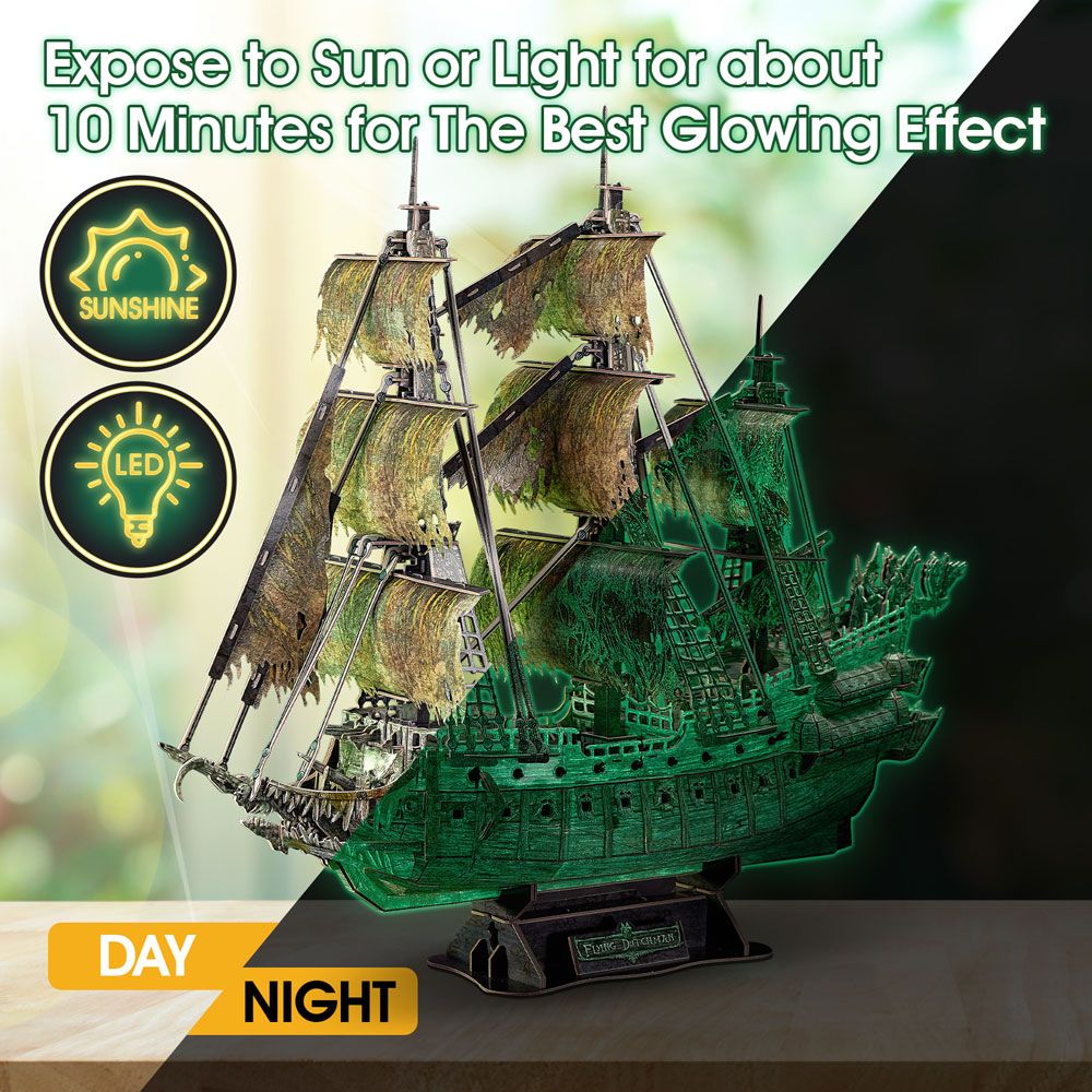 CubicFun Puzzle 3D πλοίο Flying Dutchman 360h. Λάμψη στο σκοτάδι