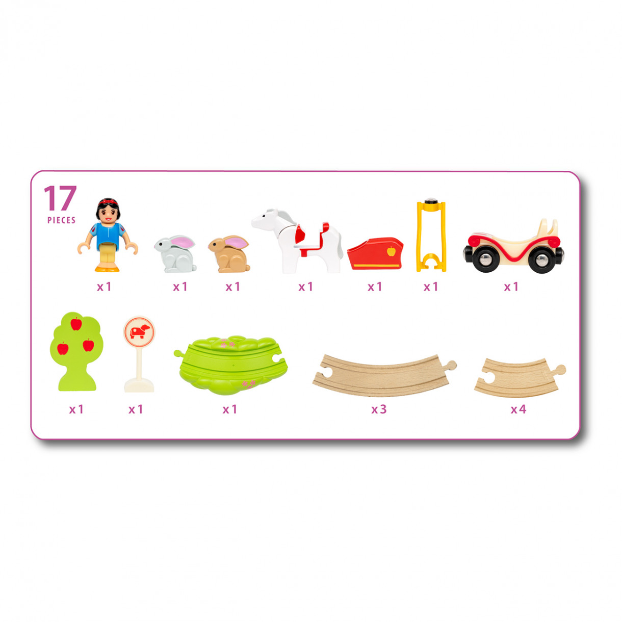 Σετ Χιονάτης με ζώα, ράγες και τρένο