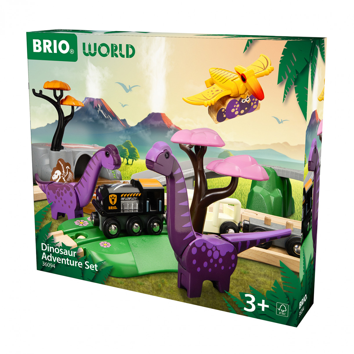 Σετ τρένα και πίστες περιπέτειας δεινοσαύρων