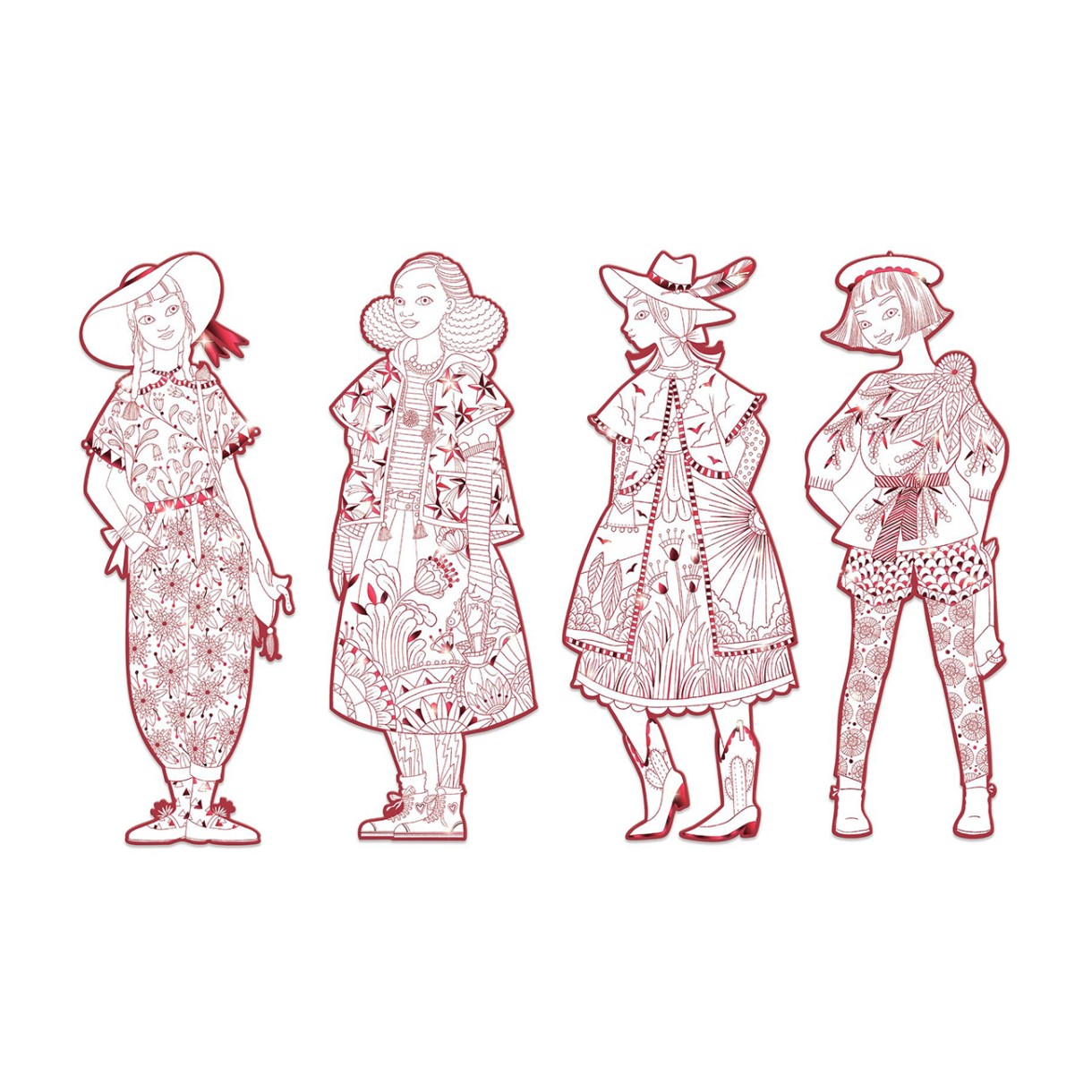 Η Φιοντόρα και οι φίλοι χρωματίζουν χάρτινες κούκλες