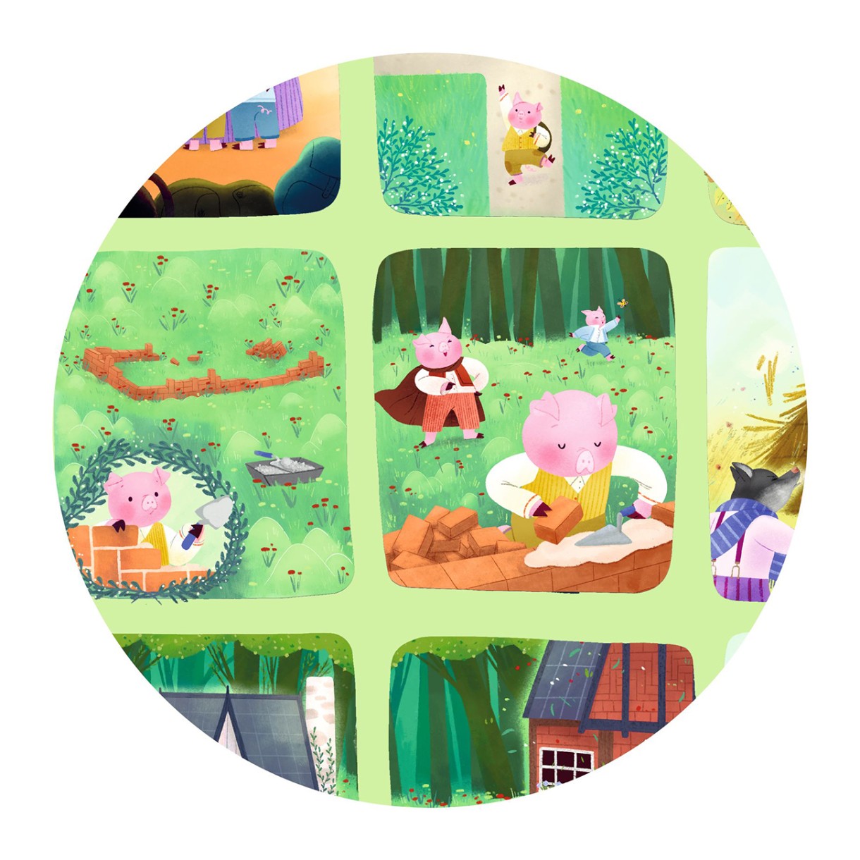 Τα τρία γουρουνάκια παζλ 35 τεμαχίων