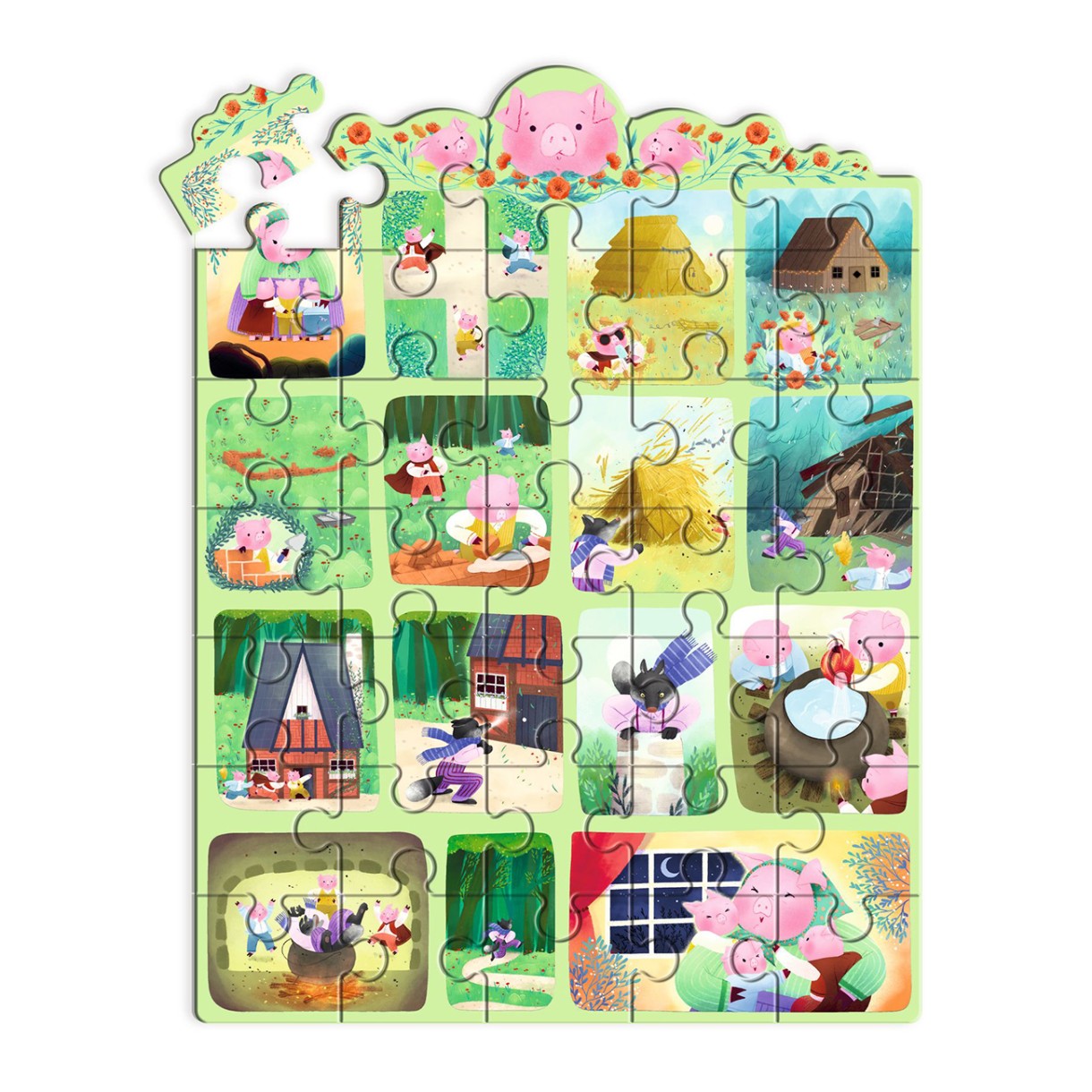 Τα τρία γουρουνάκια παζλ 35 τεμαχίων