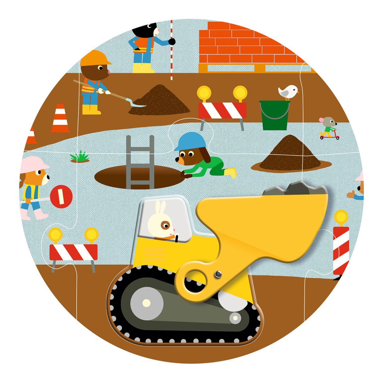 Παζλ με κινούμενα μέρη μηχανημάτων κατασκευής