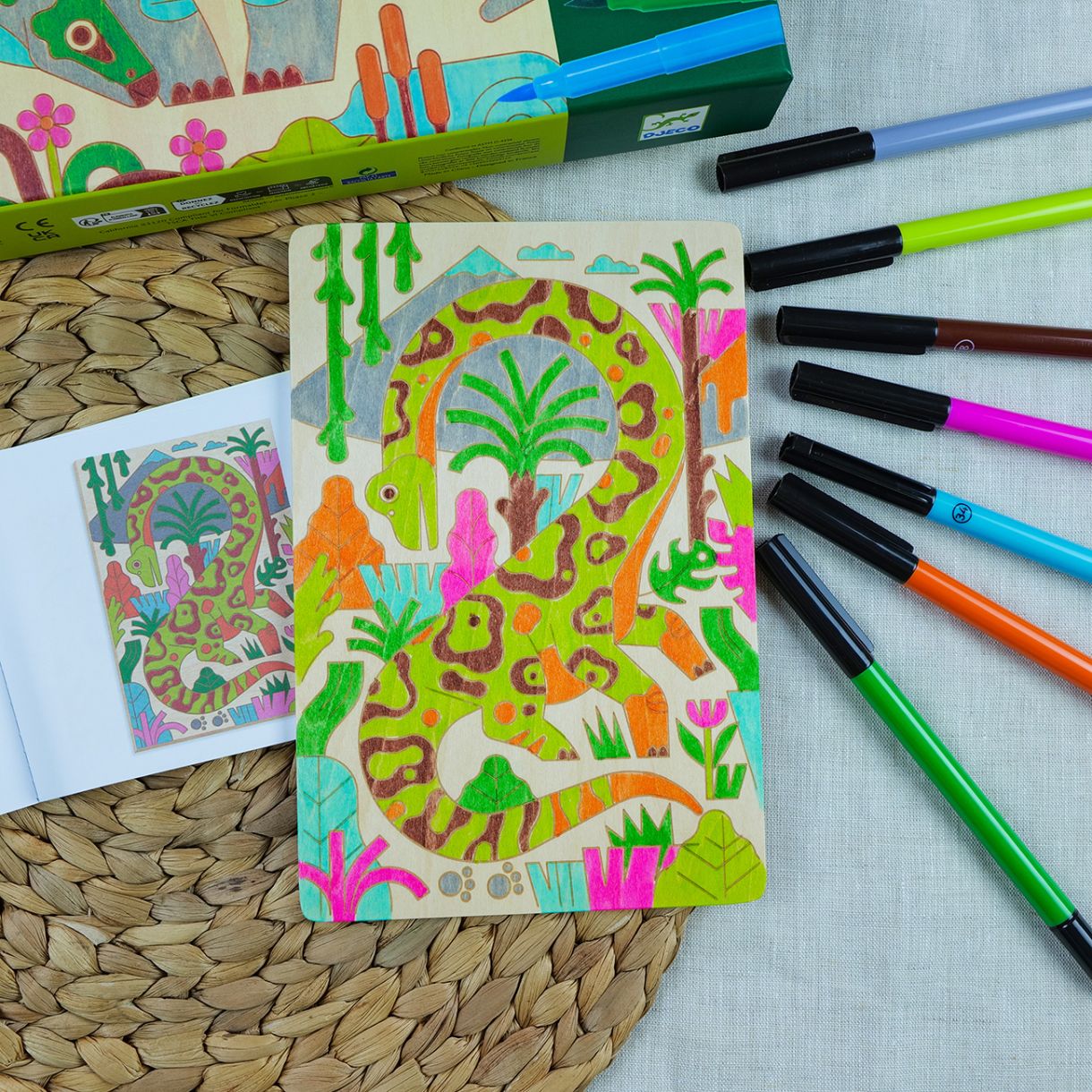 Ξύλινο σετ ζωγραφικής με δεινόσαυρους