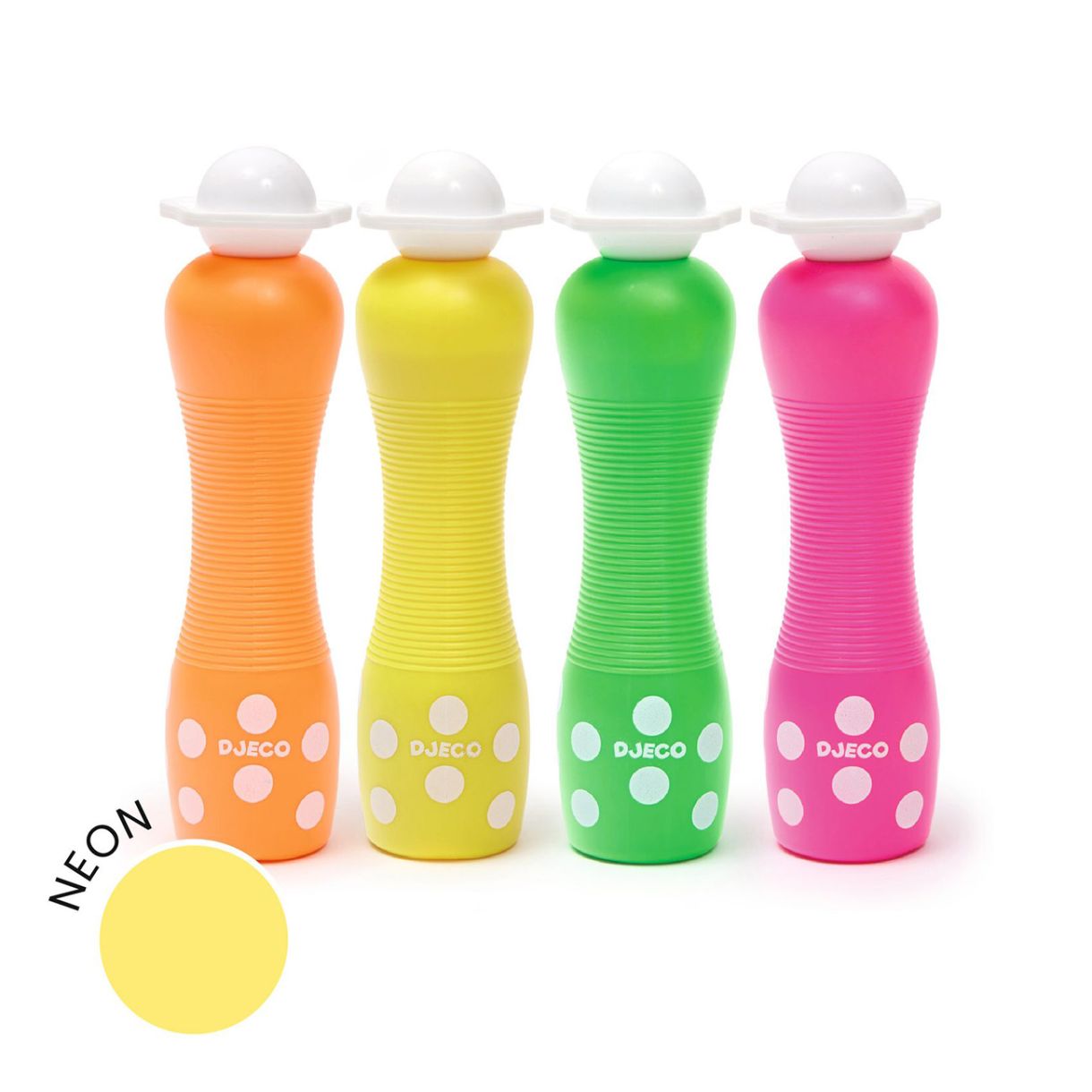 Μαρκαδόροι χρωματισμού με κουκκίδες σε νέον χρώματα