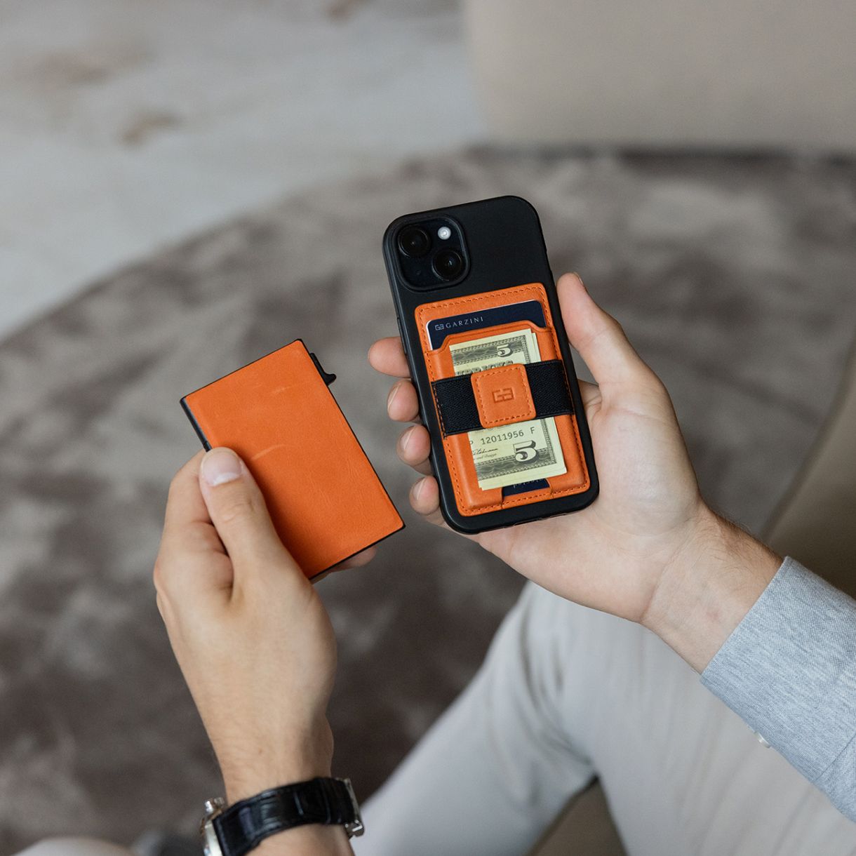 Πορτοφόλι MagSafe 2 σε 1 8 καρτών Χρώμα πορτοκαλί