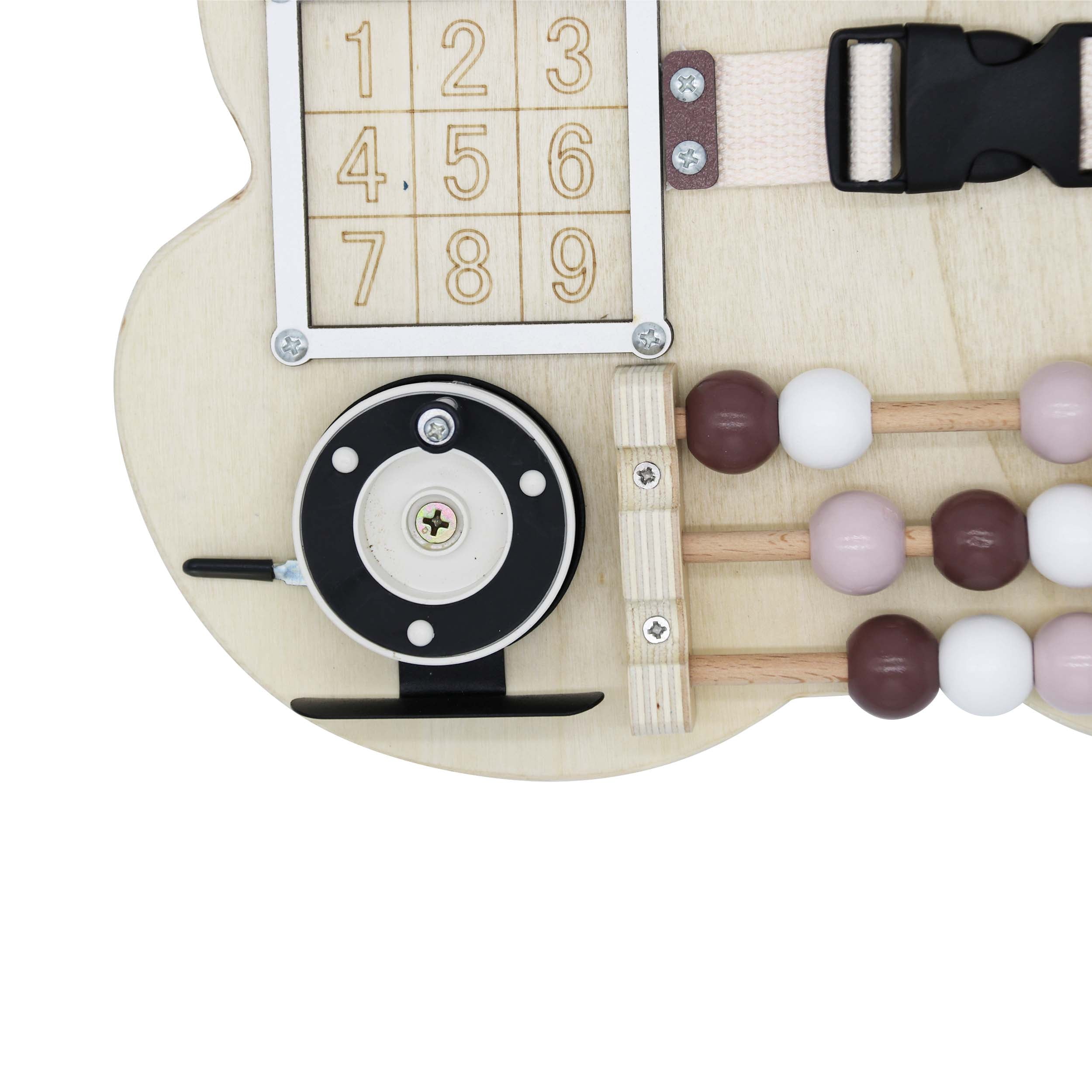 Ξύλινη Πλακέτα Αρκουδάκι GINGER HOME, Πλακέτα Montessori για Λεπτές Κινητικές Δεξιότητες, 30x39 εκ.