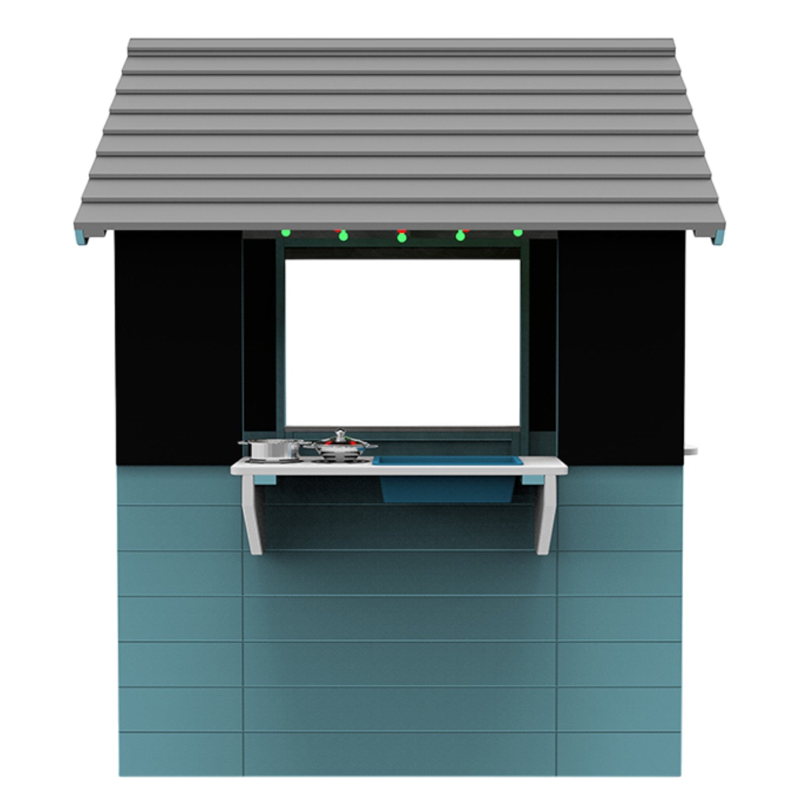 Ξύλινο παιδικό σπιτάκι GINGER HOME με κουζίνα – 110×103×137 εκ.