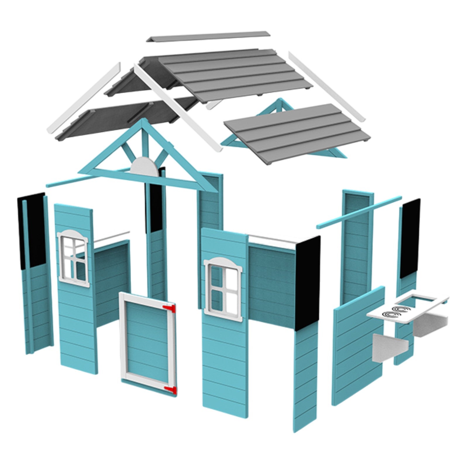 Ξύλινο παιδικό σπιτάκι GINGER HOME με κουζίνα – 110×103×137 εκ.
