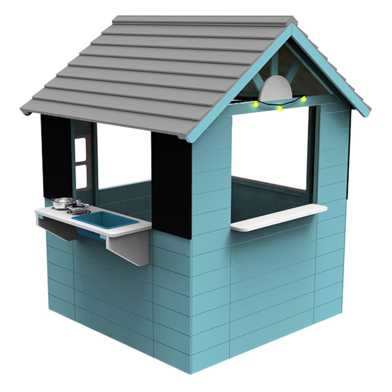 Ξύλινο παιδικό σπιτάκι GINGER HOME με κουζίνα – 110×103×137 εκ.